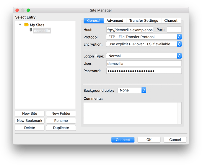 Screenshot of default landing page of a fictitious website when the file directory is empty
