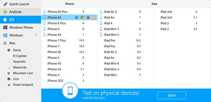 Test Choices